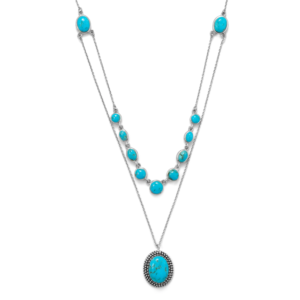 Row Turquoise Necklace